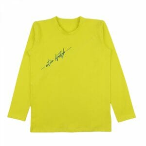 T-shirt met lange mouwen met print geel
