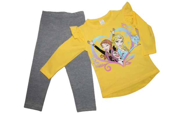 Tunic with legging Anna and Ellie in yellow gray