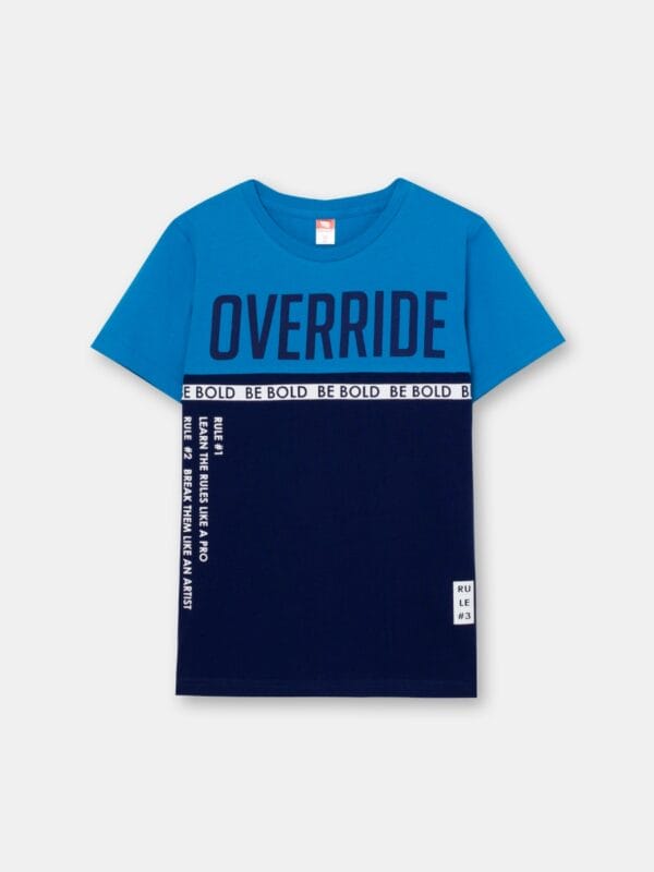 T-shirt blauw Override