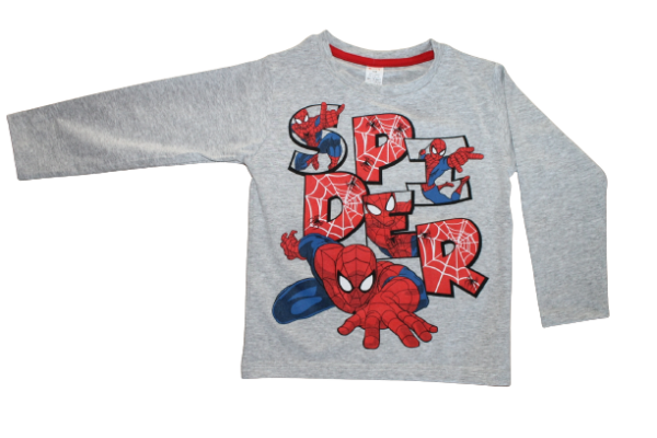 Sweater Spiderman in grijs gemêleerd