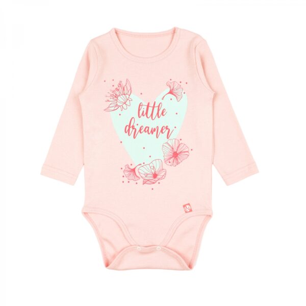 Long sleeve body with print powder pink
