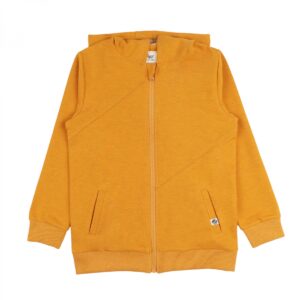 Sweatschirt met kap oranje gemêleerd