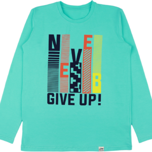 T-shirt Never give up munt