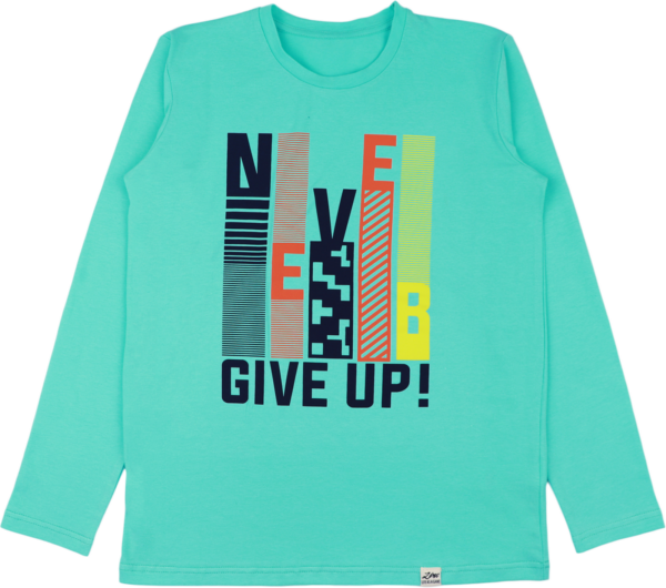 T-shirt Never give up munt