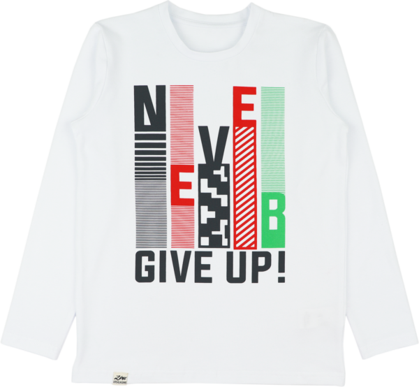 T-shirt Never give up wit