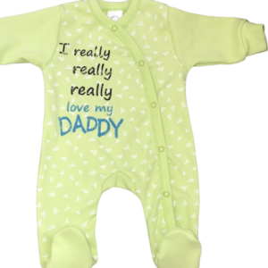 Baby jumpsuit stippen in groen