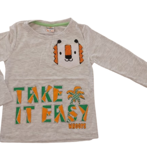 T-shirt met lange mouwen “Take it easy”
