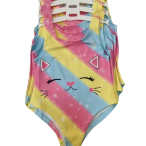 Zwempak meisjes regenboog kat