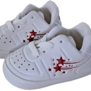 Babyschoentje met rode sterren