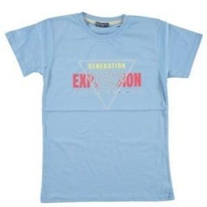 Lichtblauw T-shirt ” Expression”