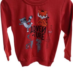 T-shirt lange mouwen “Adventure” rood